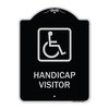 Signmission Handicap Visitor With Graphic Heavy-Gauge Aluminum Architectural Sign, 24" x 18", BS-1824-23920 A-DES-BS-1824-23920